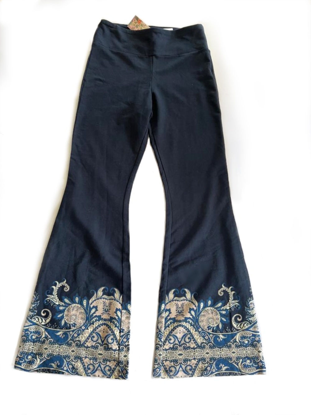 NWT Johnny Was High Waist Flare Roman Paisley Legging - Small